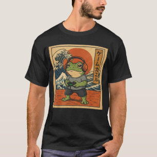 Gaming Frog Art Ukiyoe Japanese Gamer Anime Men Bo T-Shirt