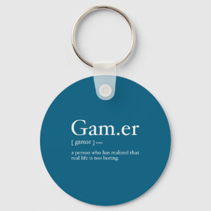 Gaming Funny Video Game Definition Gamer _ Funny G Keychain