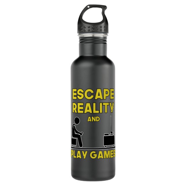 Gaming Game Gamer Video Game Console Gift Idea 710 Ml Water Bottle (Front)