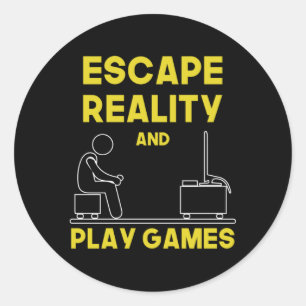 Gaming Game Gamer Video Game Console Gift Idea Classic Round Sticker