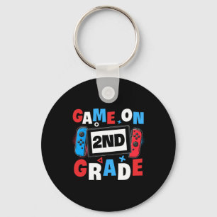 Gaming Game On 2nd Grade Second First Day School G Keychain