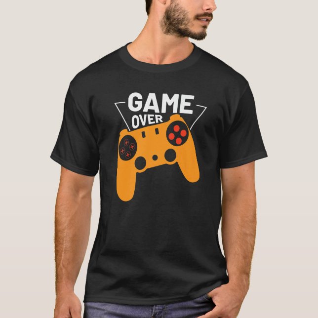 Gaming Game Over Gamer Video Games T-Shirt (Front)