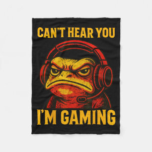 Gaming Gamer Can Frog Hear You t Video Humor Fleece Blanket