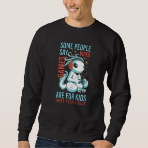 Gaming Gamer Console Video Games Gamesalotl Axolot Sweatshirt