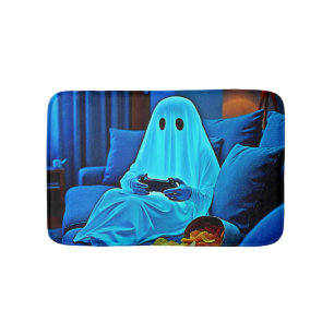 Gaming Ghost Cozy Night In Design Bath Mat