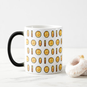 Gaming Gold Coin 8-Bit Pixel Style Pattern Magic Mug