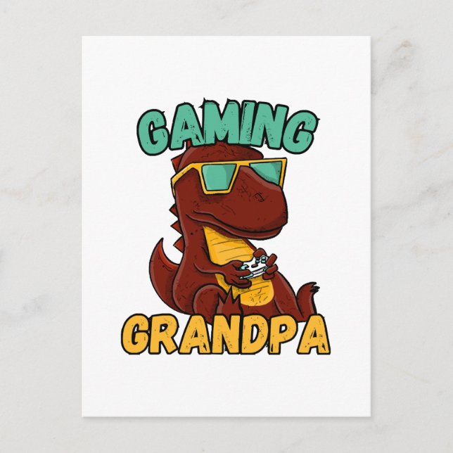  Gaming Grandpa Postcard (Front)