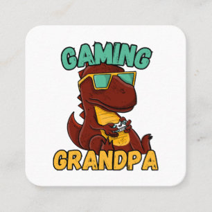 Gaming Grandpa Square Business Card