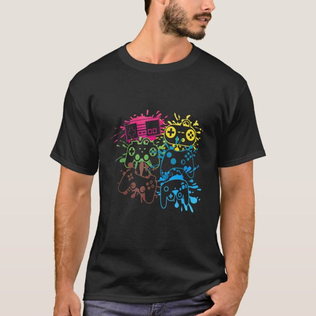 Gaming Graphic Video Game Nerd Gamer Console Play  T-Shirt (Front)