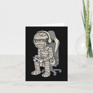 Gaming Halloween Mummy Gamer Scary Boys Kids  Card