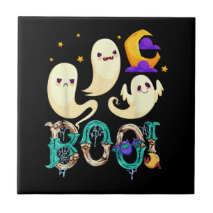 Gaming Halloween Skeleton Scary Gamer Boys Kids Tile