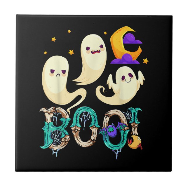 Gaming Halloween Skeleton Scary Gamer Boys Kids  Tile (Front)