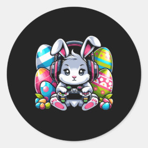 Gaming Happy Easter Day Bunny Egg Funny Boys Kids Classic Round Sticker