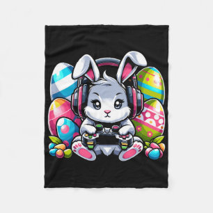 Gaming Happy Easter Day Bunny Egg Funny Boys Kids Fleece Blanket