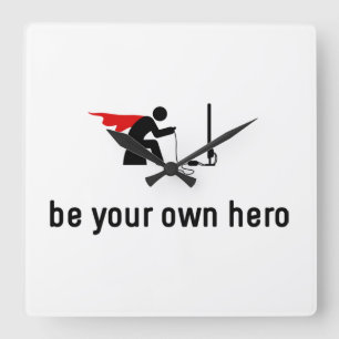 Gaming Hero Square Wall Clock