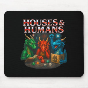 Gaming Houses And Humans Funny Game Rpg Gamer Men  Mouse Pad