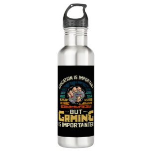 gaming is importanter 710 ml water bottle