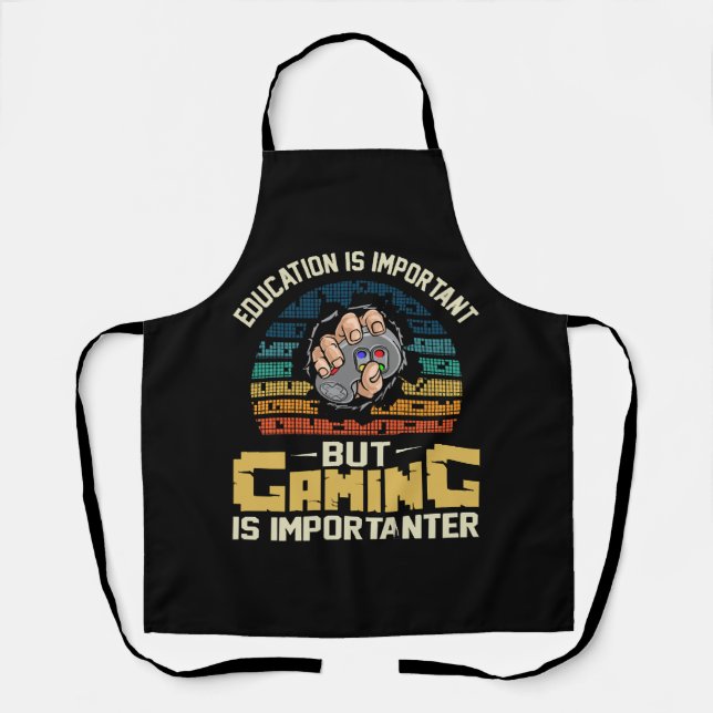 gaming is importanter apron (Front)