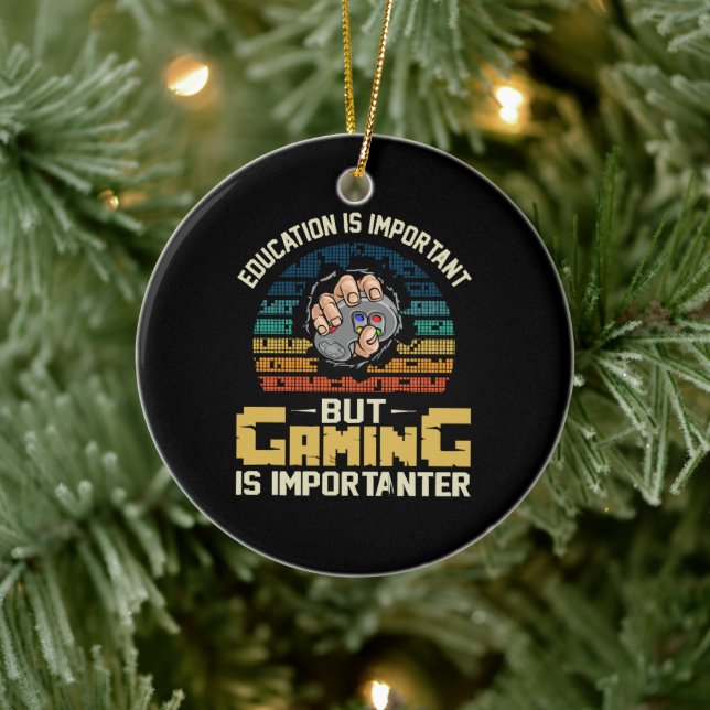 gaming is importanter ceramic ornament (Tree)