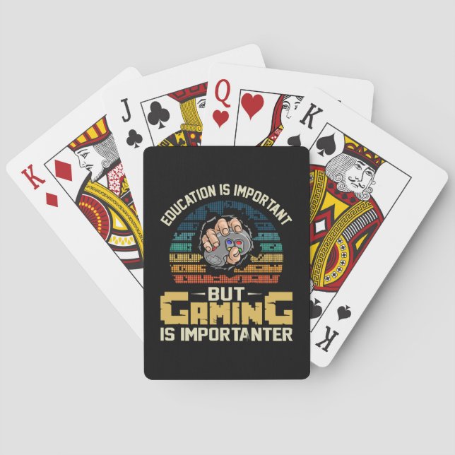 gaming is importanter playing cards (Back)