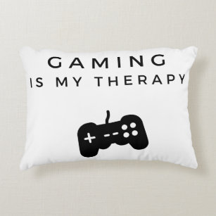 Gaming Is My Therapy Throw Pillow