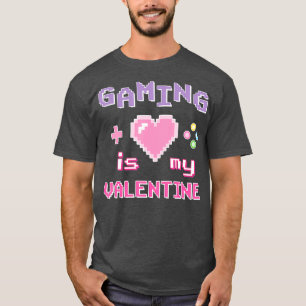 Gaming is my Valentine Kawaii Pastel Pink Gamer T-Shirt