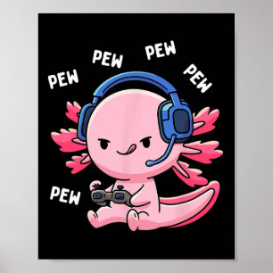 Gaming Kids Boys Girls Anime Video Game Pew Gamer  Poster