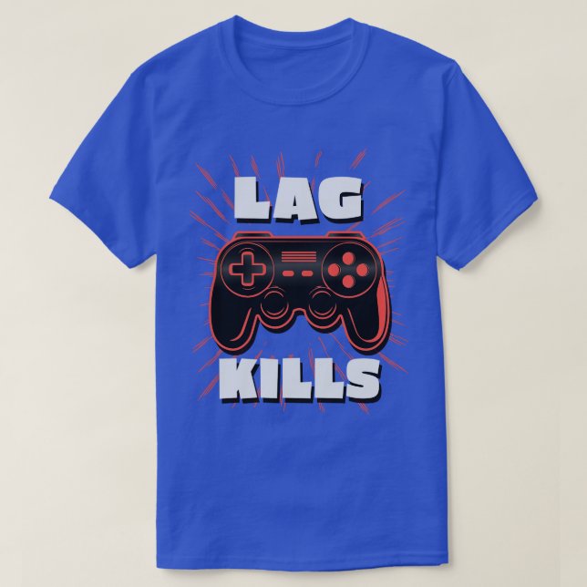 Gaming LAG Funny Console Gamepad Gamer T-Shirt (Design Front)