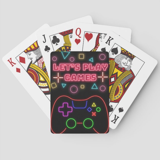 Gaming Lets Play Games Playing Cards (Back)