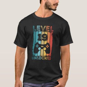 Gaming Level 19 Unlocked 19th Birthday Gift Gamer T-Shirt