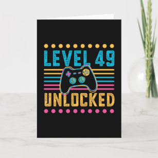 Gaming Level 49 Unlocked 49th Birthday Gamer Gift Card