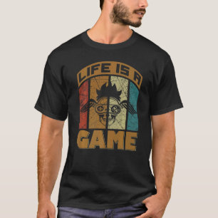 GAMING LIFE IS A GAME PLAY TO WIN DISTRESSED T-Shirt