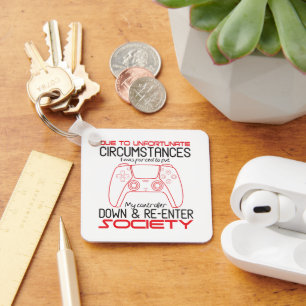 Gaming Lovers Put My Controller Down Funny Gamer Keychain