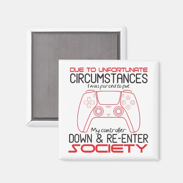 Gaming Lovers Put My Controller Down Funny Gamer Magnet (Front/Back)