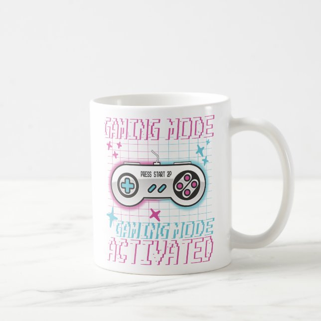 Gaming Mode Activated – Retro Pixel Controller Des Coffee Mug (Right)