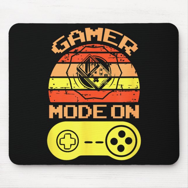 Gaming Mode On Funny Game Quotes Gift For Players  Mouse Pad (Front)
