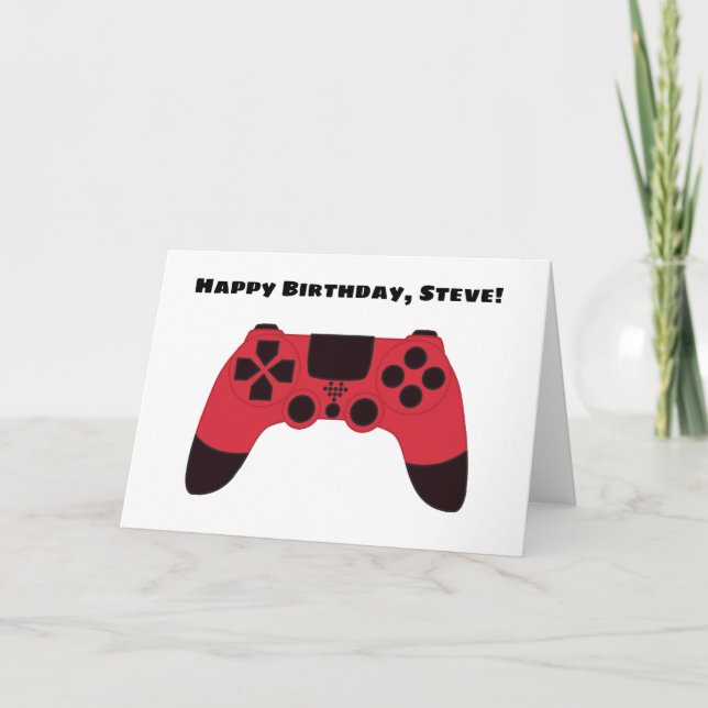 Gaming Nerd Gamer Birthday Card (Front)