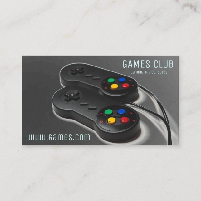 Gaming online games computer business business card (Front)