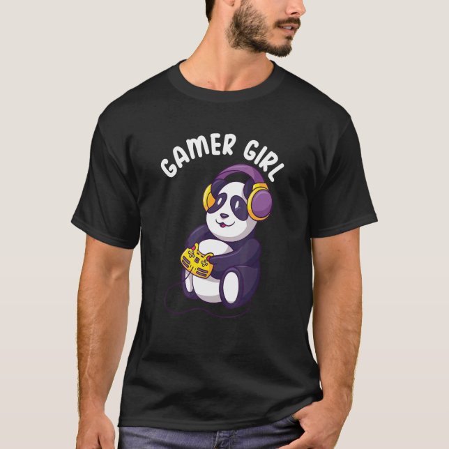 Gaming Panda Video Game Player Computer PC Panda   T-Shirt (Front)