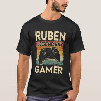 Gaming Personalized Name Ruben Legendary Gamer T-Shirt