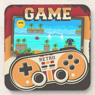Gaming Remote Controller Retro  Coaster