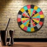 Gaming Room Joker Fun Colours Dartboard<br><div class="desc">Brightly coloured dartboard for classic game room, man cave, den, party room.</div>