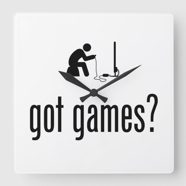 Gaming Square Wall Clock (Front)