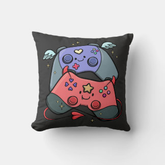 Gaming T Shirt Throw Pillow