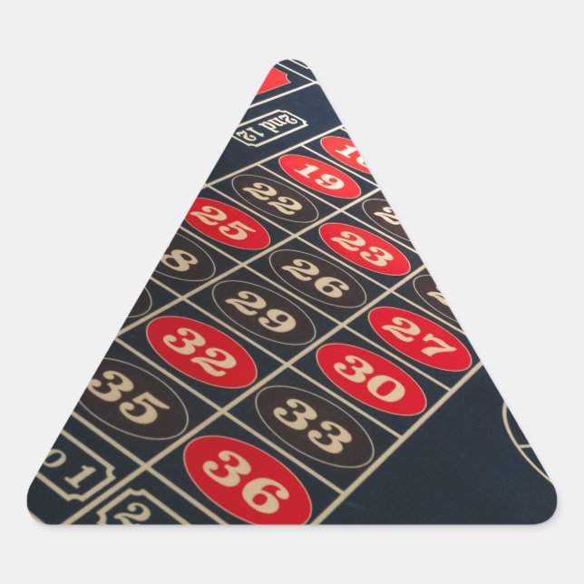 Gaming Table Roulette Las Vegas Triangle Sticker (Front)
