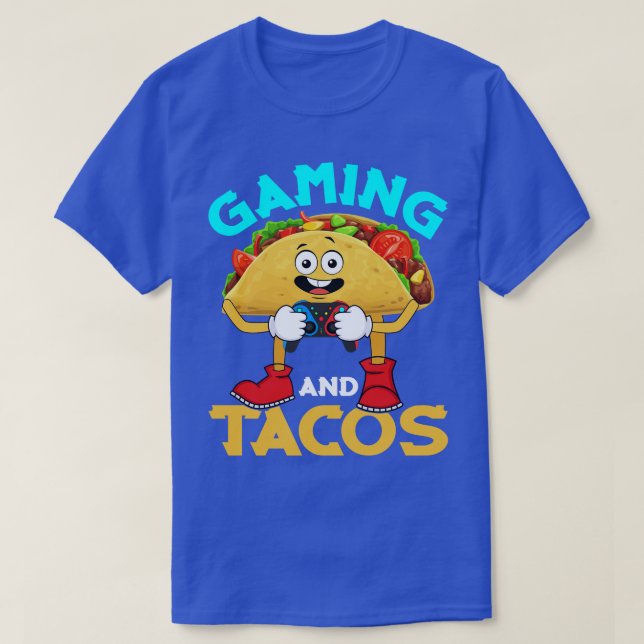 Gaming Tacos Funny Taco Game Controller Gift T-Shirt (Design Front)