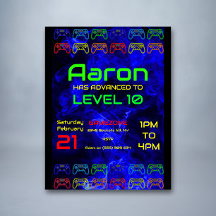 Gaming Theme Birthday Party Invitation