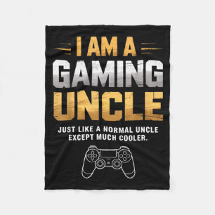Gaming Uncle Cooler Than Normal Uncle For Mens Boy Fleece Blanket