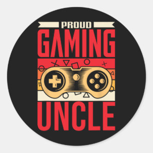 Gaming Uncle Gamer Video Games Game Gamers Gaming Classic Round Sticker