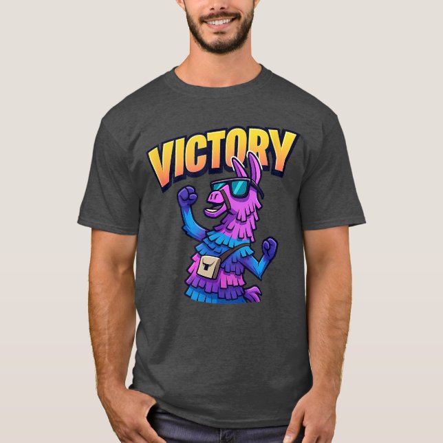 Gaming Victory Llama gift T-Shirt (Front)